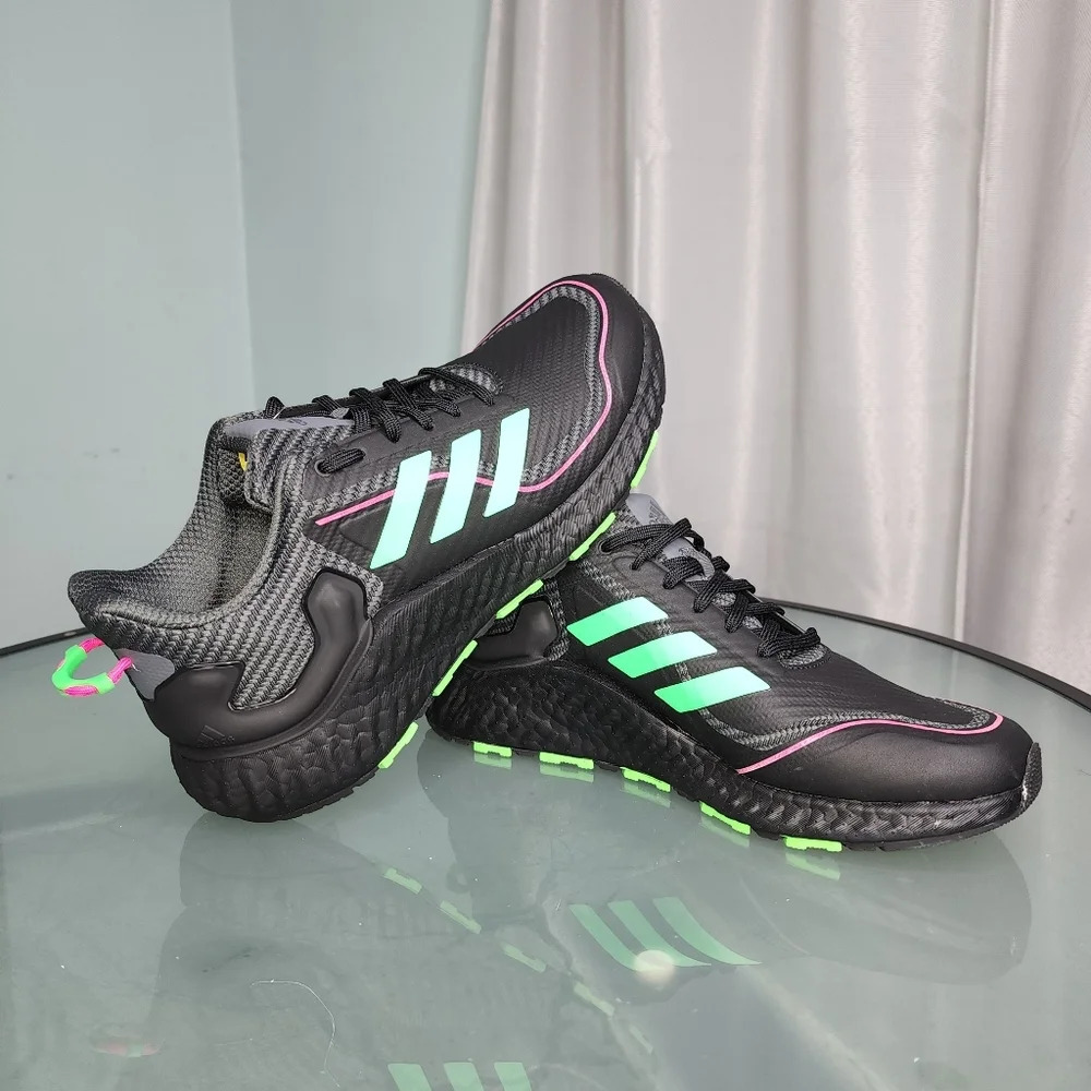 Adidas Climawarm LTD Unisex Running Neon Black Sz 9 - Picture 10 of 10